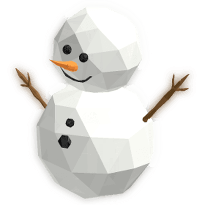 Polygonal Snowman