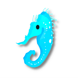 Electric Blue Seahorse