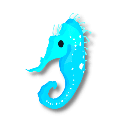 Electric Blue Seahorse