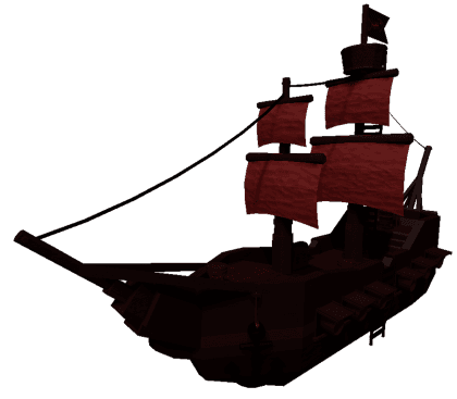 Scarlet Pirate Ship