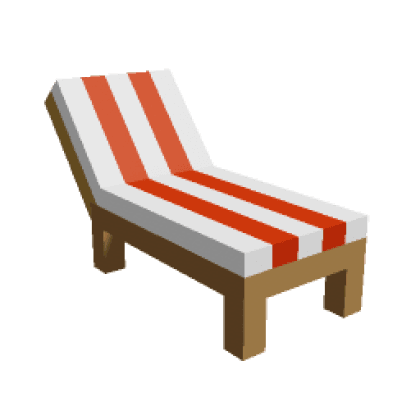 Red Long Beach Chair