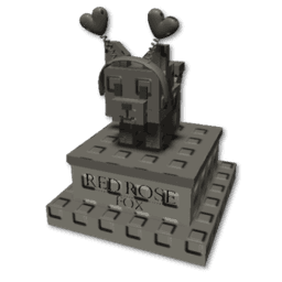Red Rose Fox Statue