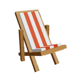 Red Short Beach Chair