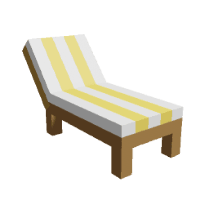 Yellow Long Beach Chair