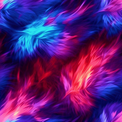 Blue Red Feathers