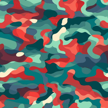 Blue Teal Camo