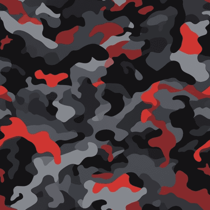 Dark Gray Red Camo