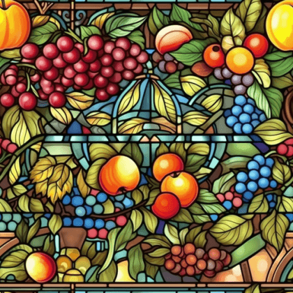 Fruits Stained Glass