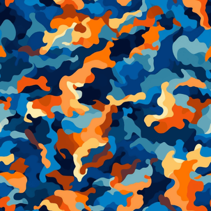 Orange Blue Camo