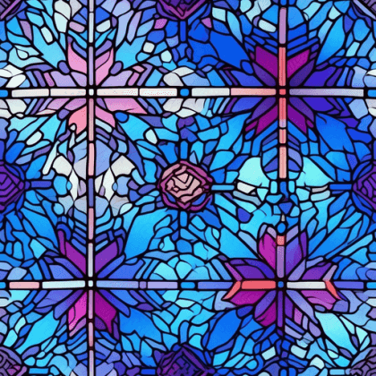 Snowflakes Stained Glass