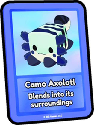 Camo Axolotl Card
