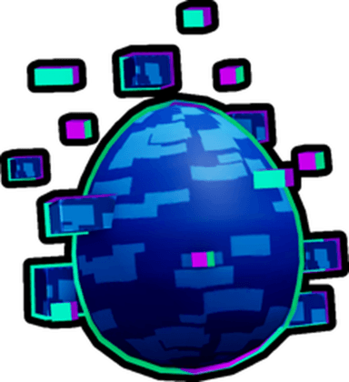 Glitch Cyan Egg