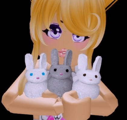 HOLDING CUTE BUNNIES
