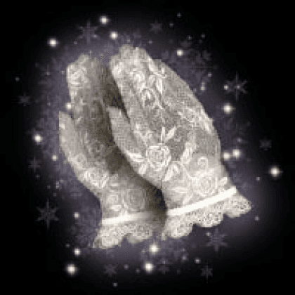 Snow Swan Rosette Lace Gloves