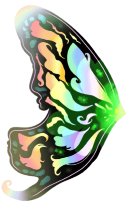 Rainbow Shamrock Butterfly Wings