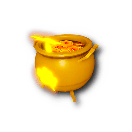 Solid Gold Lucky Pot