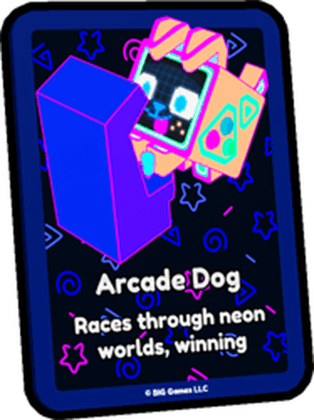 Huge Arcade Dog Card