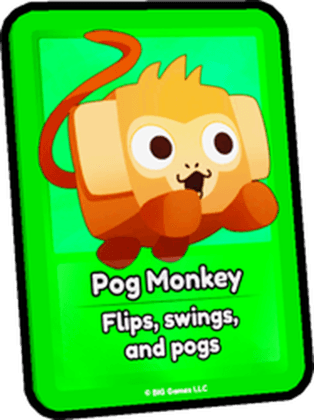 Pog Monkey Card