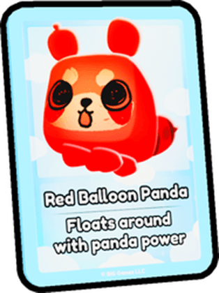 Red Balloon Panda Card